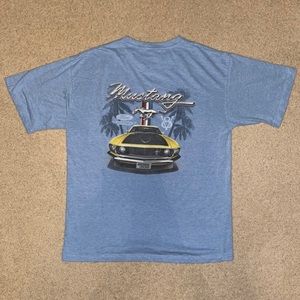 Ford Mustang baby blue men’s size XL shirt V8 cool